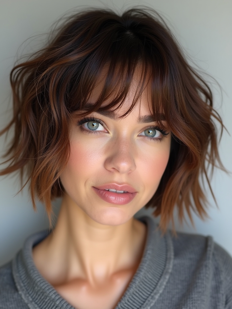 Shoulder Length Textured Lob for Thin, Fine Hair