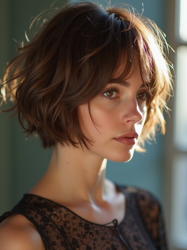 Shoulder Length Invisible Layers with Blunt Ends for Thin, Fine Hair