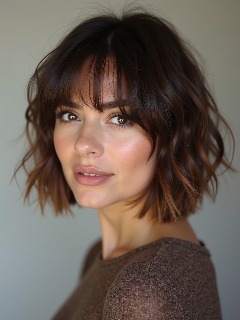 Shoulder Length Inverted Lob for Thin, Fine Hair