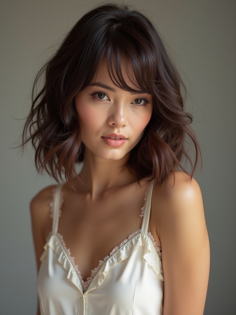 Shoulder Length One-Length Cut with Textured Ends for Thin, Fine Hair