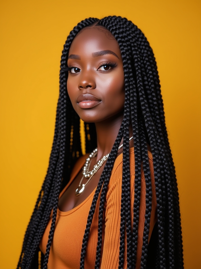Latest Hair Braids: Knotless Box Braids