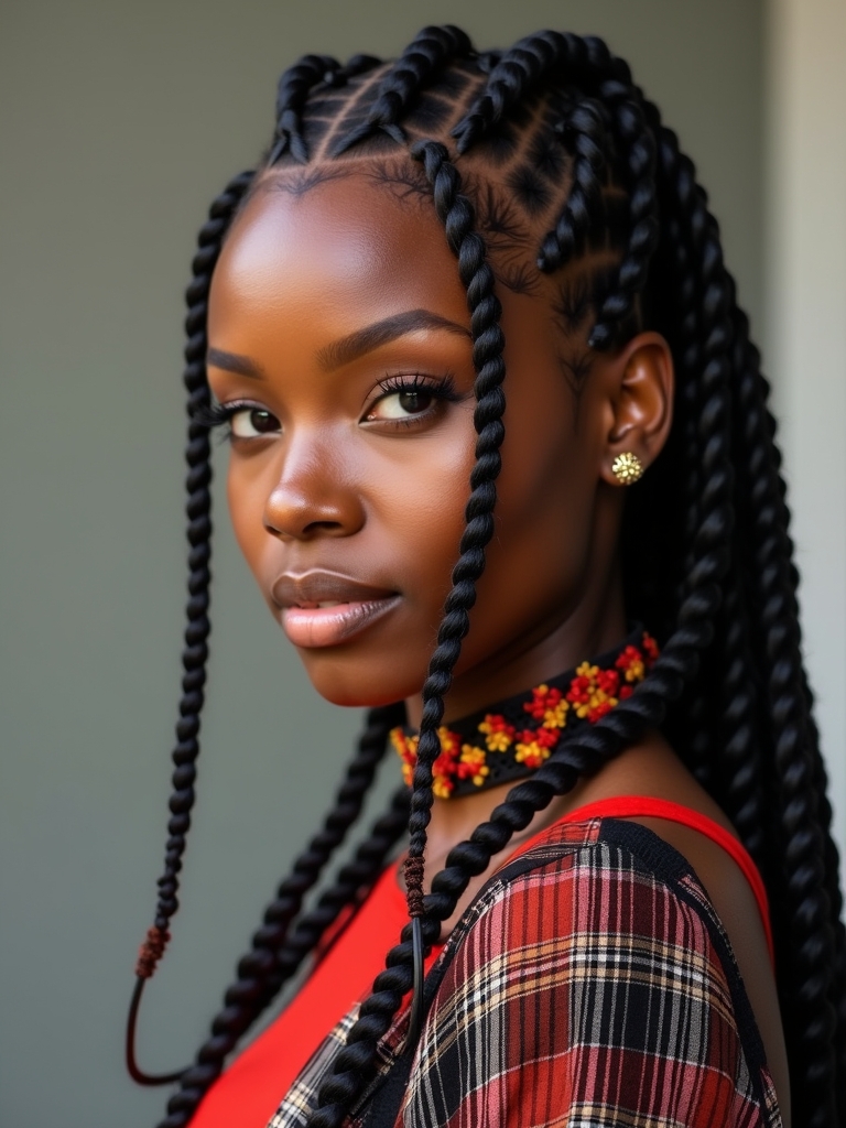 Latest Hair Braids: Cornrow Braids with Cuffs