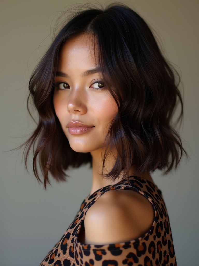 Shoulder Length Choppy Bob for Thin, Fine Hair