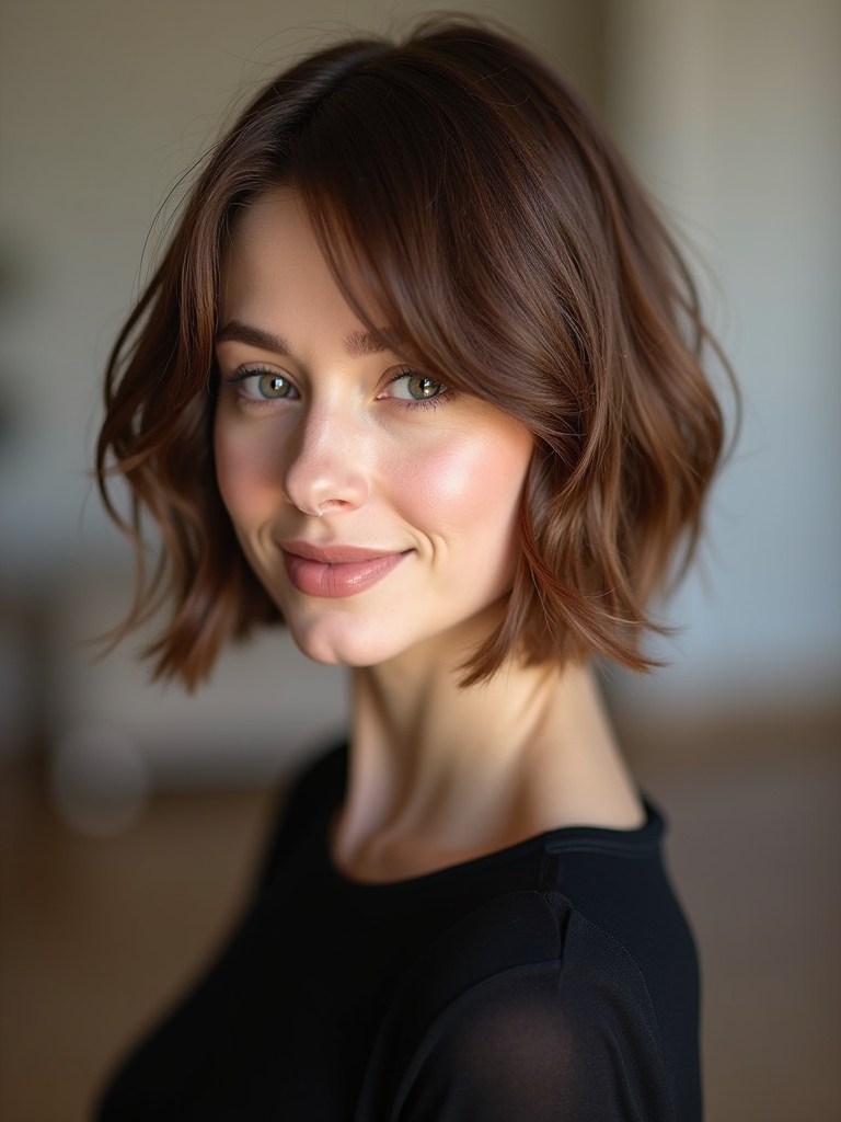 Shoulder Length Bob with Internal Layers for Thin, Fine Hair
