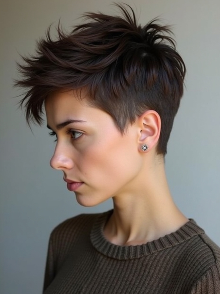 Short Messy Haircuts For Women: The Pixie with Tousled Top