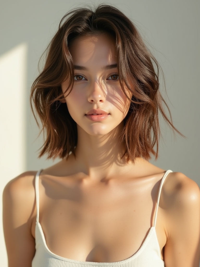 Shoulder Length Blunt Cut with Hidden Layers for Thin, Fine Hair