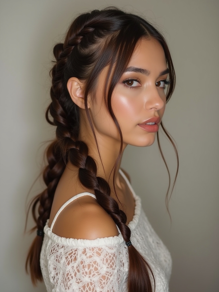 Latest Hair Braids: French Braid Ponytail
