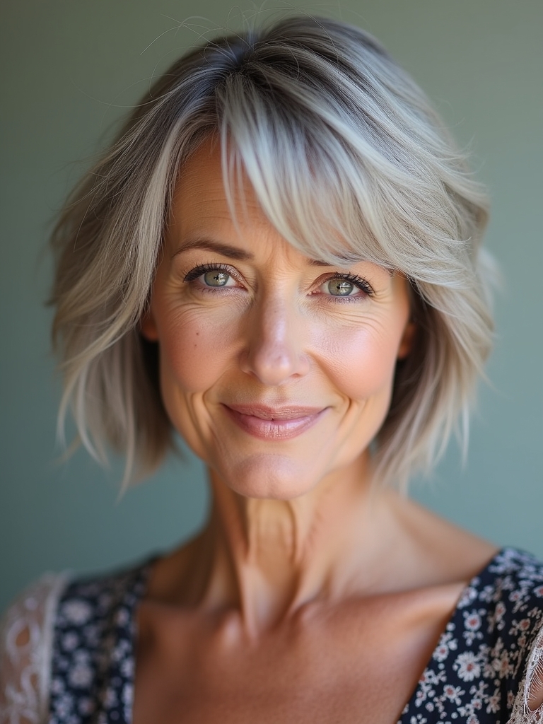 Hairstyle For Thin Fine Hair Over 50: The Undercut Pixie with Textured Top
