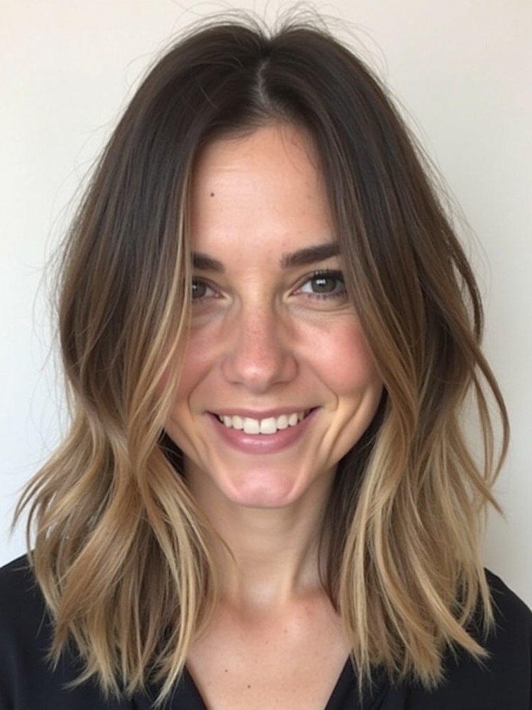 Shoulder Length Layered Cut with Face-Framing for Thin, Fine Hair